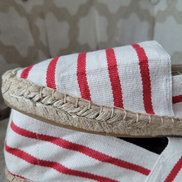 SOLUDOS ESPADRILLES SHOES SANDALS "DALI" RED WHITE STRIPE ANTHROPOLGIE 8.5 - Picture 9 of 14